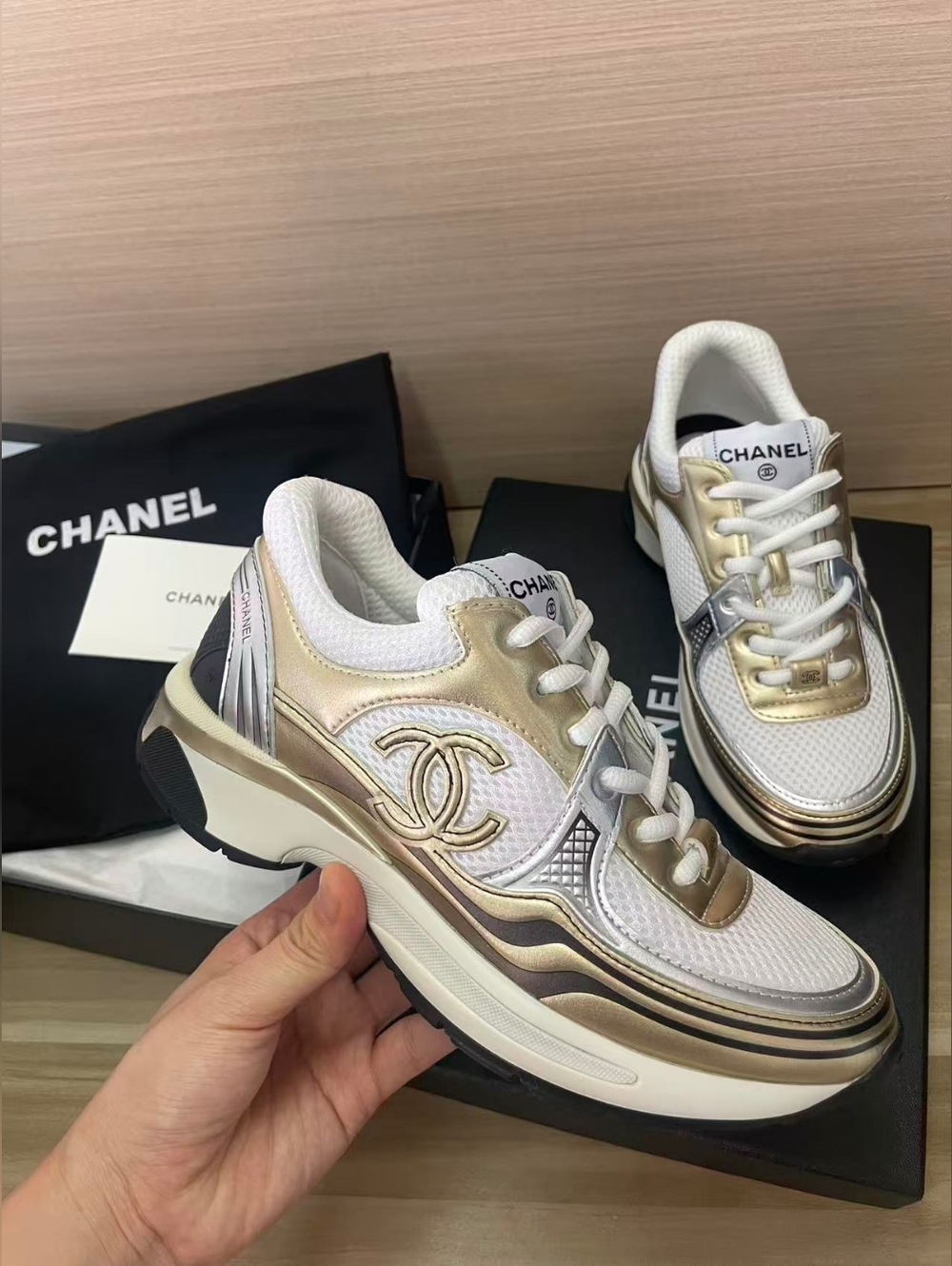 Chanel CC Logo Sneakers